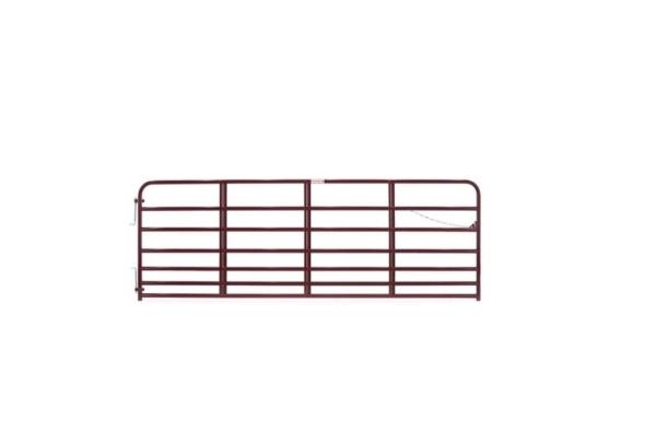 Farm & Ranch / Livestock Handling Equipment / Corral Panels & Gates / Tarter 7 Bar Heavy Duty Standard Bull Gate 12 Red,