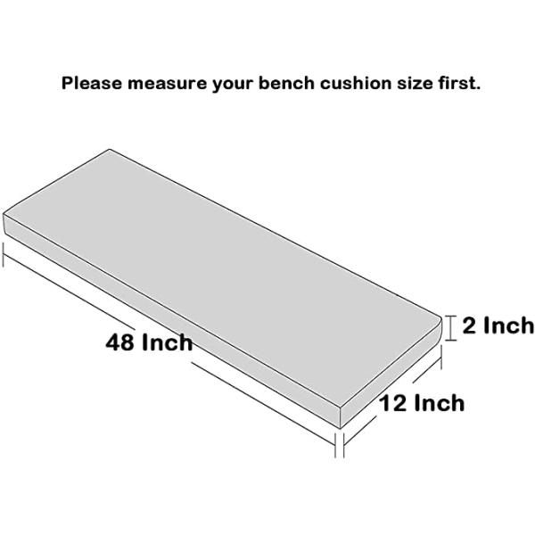 Foam Filled Bench Pad for Shoe Storage Window Piano Dining Booster Seat Easy to Clean