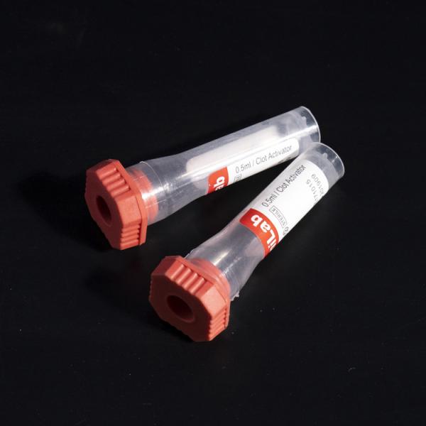 Clot Activator Capillary Blood Collection Tubes Red Rubber Cap 8x45mm