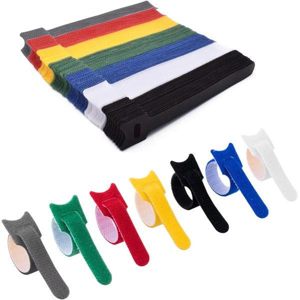 Best Quality Reusable Hook Loop Cable Tie Custom Length logo Cable Ties Hook and Loop Cable Ties