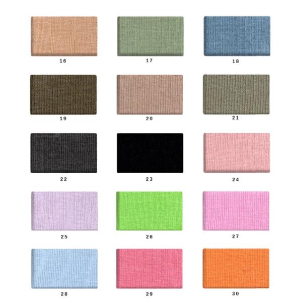 Wholesale Breathable Cotton Warp Knitting Rib Striped Fabric Stretch 1x1 Rib Knit Fabric for Cuffs/Hem/Collars