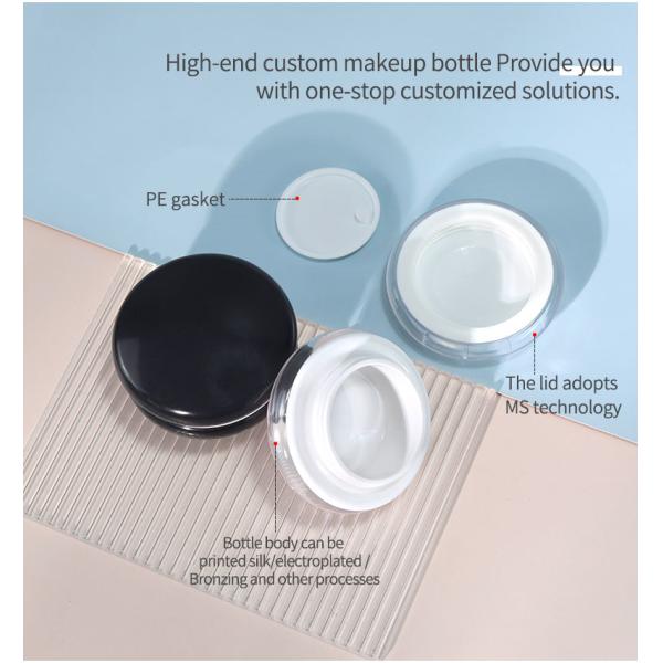 Eye Cream 10g/25g Volume Luxury Black White Face Cream Bottle Container 20g 15ml Perfume Bottles Cosmetic Jars