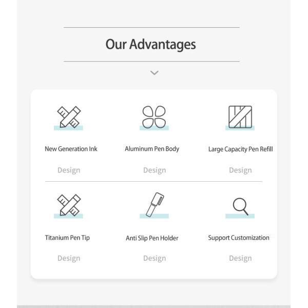 Plástico de examen de los estudiantes Pluma de fuente Colorida de 0,5 mm de publicidad de negocios Pluma neutral