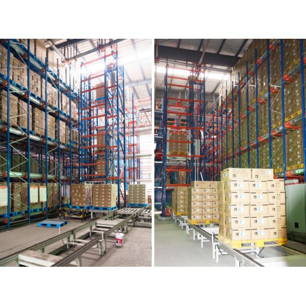 Two Way Radio Shuttle Cart And Carrier ASRS Automatic Storage And Retrieval System  Pallet Runner Rack System