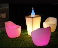 Meubles moulés à LED sur mesure éclairage à distance fauteuils de plage en plastique extérieur