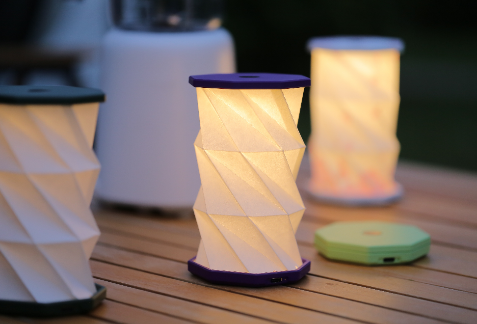 Customized Cordless Folded Paper Standard Lamp For Christmas 5V 300mAh