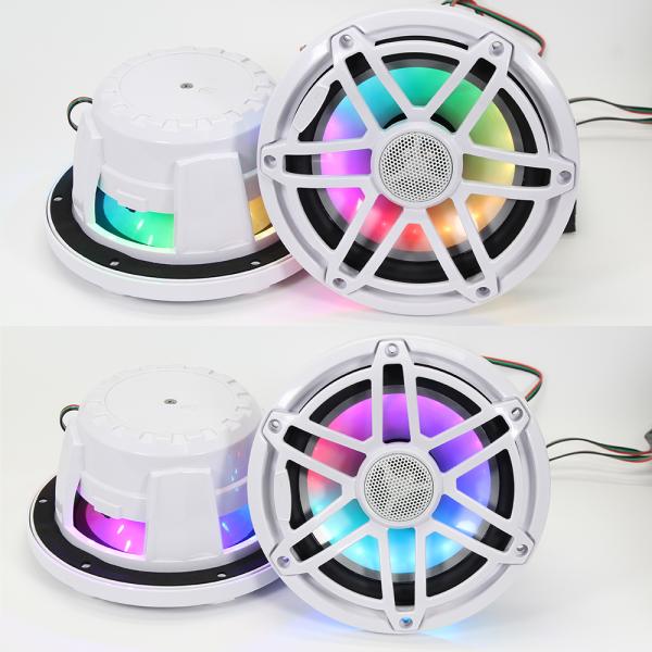 6.5inch Shallow-mount Marine Speakers With RGB LED Lighting