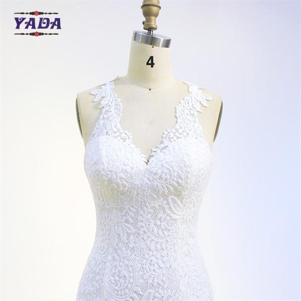 Women slim fit v neck alibaba lace sexy bridal mermaid dress patterns wedding dresses China