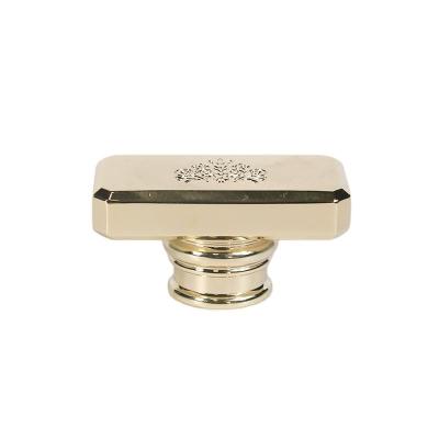 OEM T-Shaped Gold Zinc Alloy Perfume Cap Packaging Custom Logo