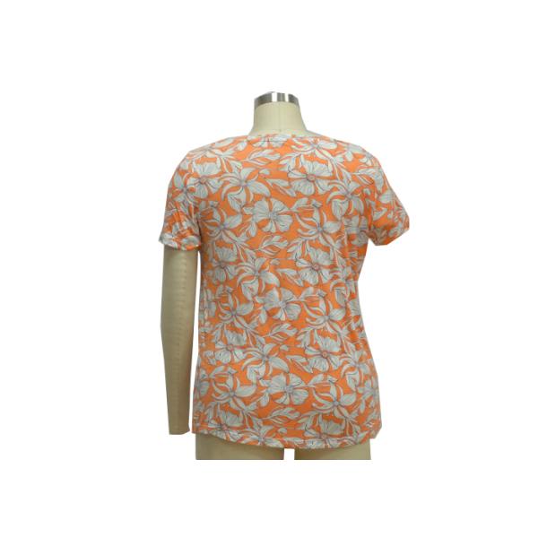 Breathable Ladies Viscose Tops , Reactive Printed Womens Casual Summer Outfits