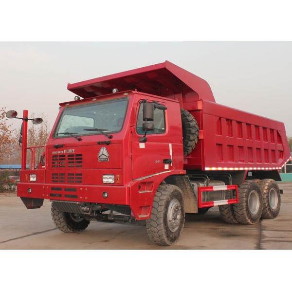 70 Mining Tipper Dump Truck , Euro 2 SINOTRUK HOWO 6x4 Dump Truck