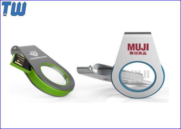 Personalized Cool Water Drop Acrylic 3D LOGO LED Light 16GB USB Flash Drive