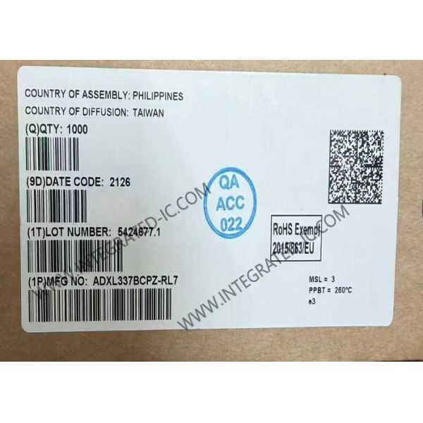 ADXL337BCPZ Sensor IC Low Power 3-Axis Accelerometer LFCSP-16 Motion Sensors