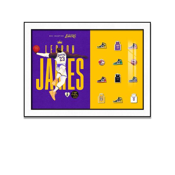 Jordan and LeBron James Basketball Star Wall Murals for Living Room and Bedroom Decor