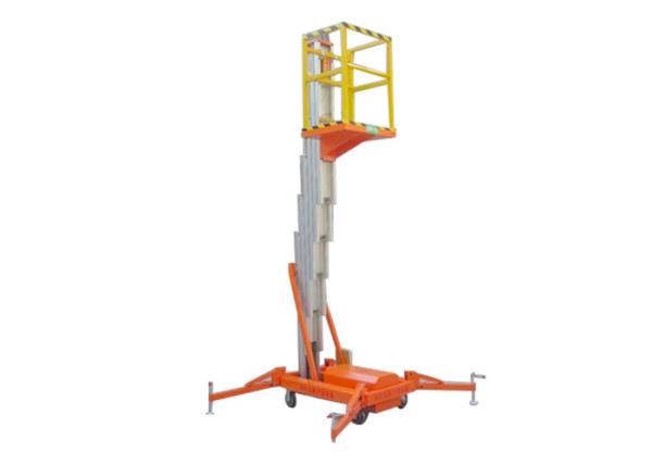 Capacidade de alumínio 120Kg da plataforma de trabalho aéreo do único mastro GTWY-1200