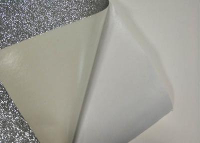 Silver Water Activated Self Adhesive Glitter Paper 12  * 12  With Jumbo Rolls