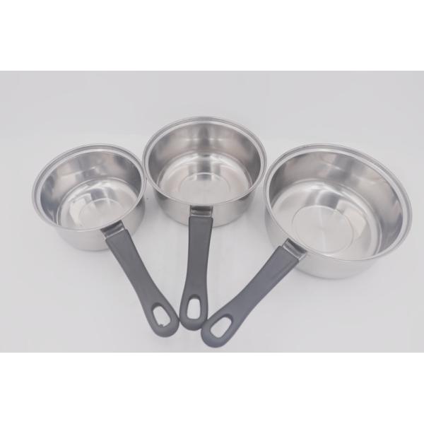 3pcs Cookware Nonstick Cooking Pot Stainless Steel Sauce Pan