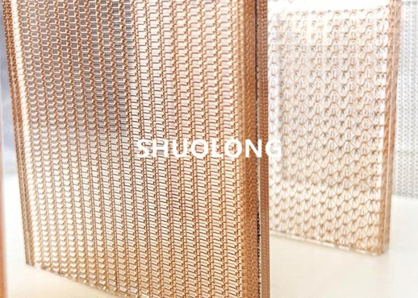 Fine Bronze Decorative Architectural Mesh For Laminated Glass