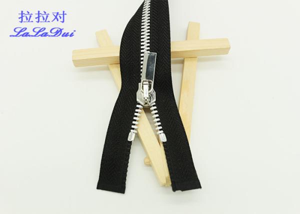 Silver / Gold Teeth Open End 22 Inch Metal Separating Zipper For Dress / Causal Wear