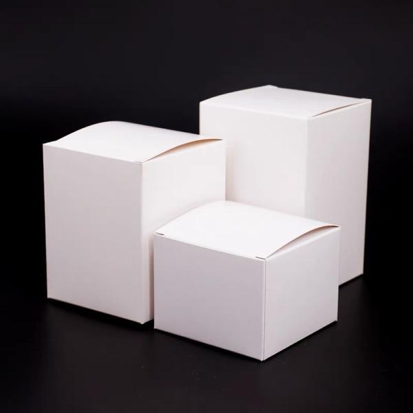Thickened Small White Box Folding Packaging Box Cosmetic White Cardboard Box