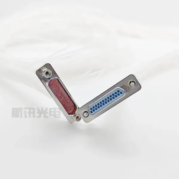 J30j-25zkp 25-Pin Rectangular Connector Male and Female Plug Sockets with Cable.