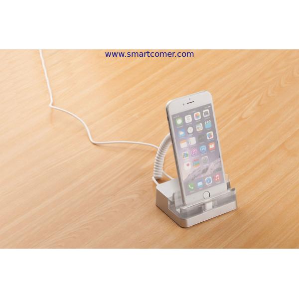 COMER anti-theft cable alarm Devices mobile phone security display stands with alarm sensor cable