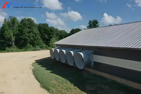 給餌システム付きプレハブ鋼構造ブロイラー養鶏場