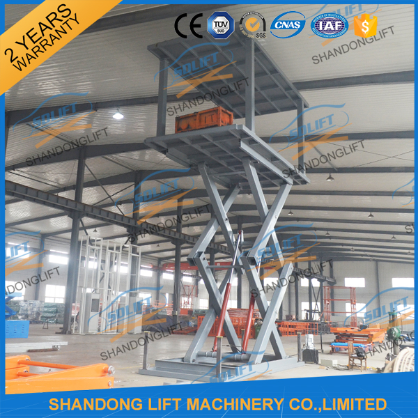 5T 5.36M Double Platform Scissor Car Lift for Villa In-ground Car Lift for House
