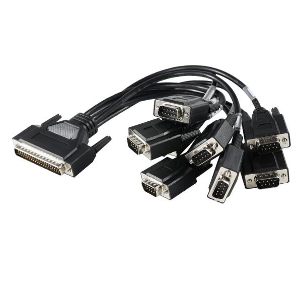 DB-62 mâle à 7x DB-9 mâle câble de rupture pour la communication en série industrielle, RS232/RS485 Splitter - 1,2m noir