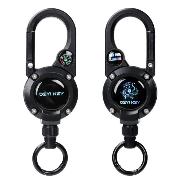 Deyi Badge Reel Multitool Retractable Keychain Clip Id Holder Upgraded 58cm Stainless Steel Cord