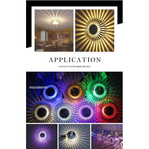 3W RGB Sunflower Indoor LED Wall Mounted Lights For KTV Karaoke Bar Club