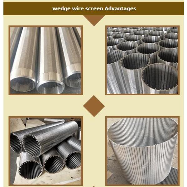 Ss304 Od600mm Johnson Wedge Wire Filter Screen Tube For Hydropower Plants
