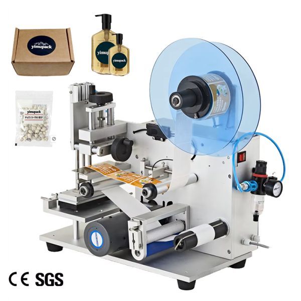 Desktop Semi Automatic Flat Labeling Machine Paper Boxes Packaging Bags And Bottles Label Applicator