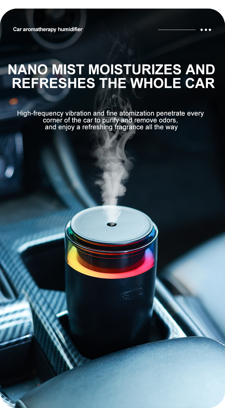 80ml Portable Air Freshener Electronic Customized Aromatherapy Type-c Auto Perfume Oil Home Car Essential Oil Aroma Diffuser