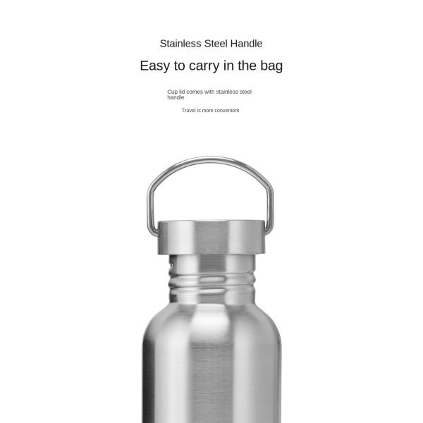 350ml 500ml 600ml Oem Odm Botella de agua de acero inoxidable de pared única BPA libre Botella de agua de viaje de acero inoxidable de peso ligero Diseño minimalista