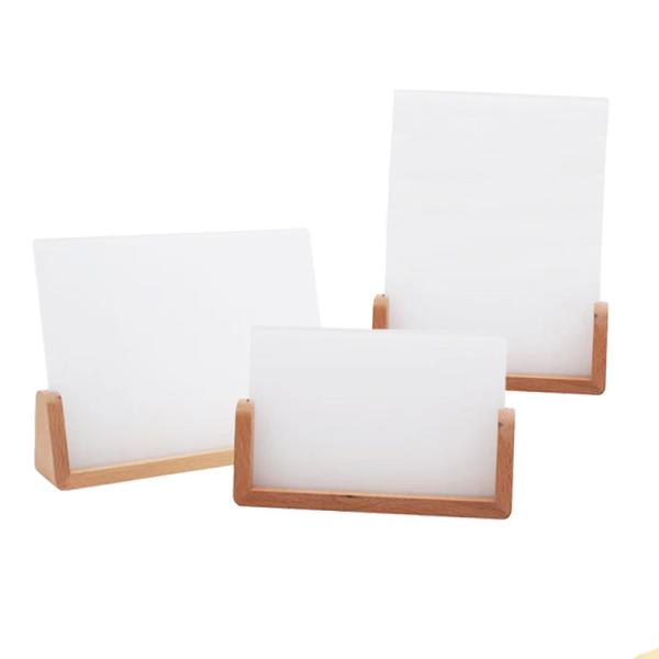 U Shaped Wooden Base Sublimation Acrylic Frames Diy Custom Acrylic Picture Frames