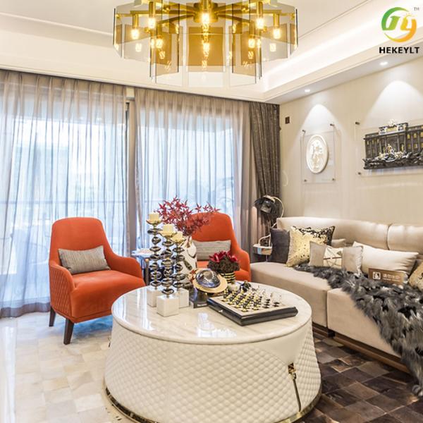 Sala de visitas moderna interna do quarto da luz do pendente do hotel decorativa