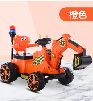 Tipo de plástico PP Excavadora para niños Ingeniería eléctrica Paseo en coche para niños pequeños