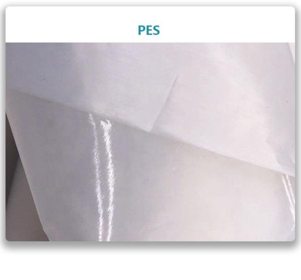Filmes esparadrapos do derretimento quente branco leitoso do PES para crachás bordados