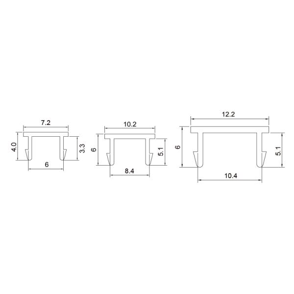Алюминиевые прокладка уплотнения Пвк слота 8 профиля вспомогательные алюминиевые черная сползая резиновую крышку
