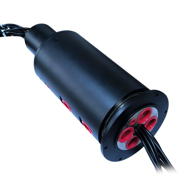 Integrated Slip Ring with 14MPa Ultra-High Pressure Oil Circuit, 16-Channel High-Current Power Matrix, and IP51 Protection for Heavy-Duty Applications