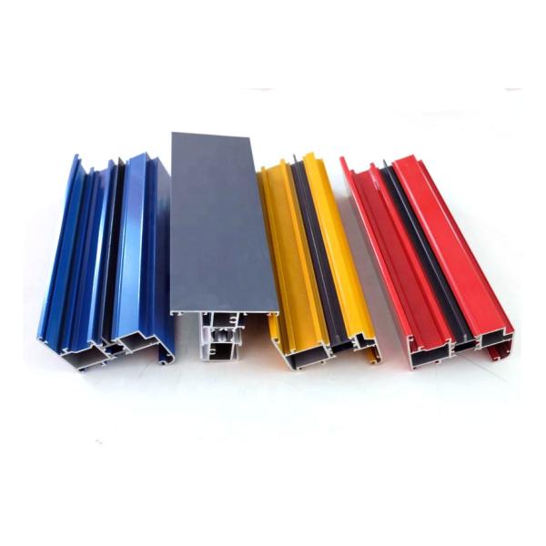 ISO14001 Red Powder Coated Aluminium Extrusions For Decoration Section