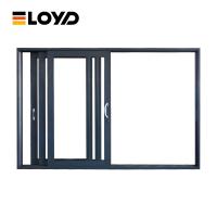 Waterproof Exterior Powder Coated Sliding Door Double Tempered Glass Sliding Door