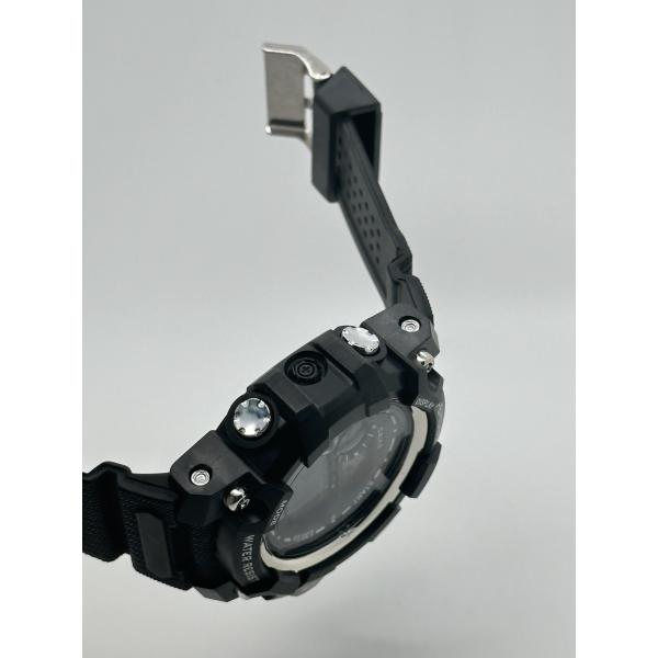 Quartz Digital Sports Watch Waterproof With Black Silicone Band