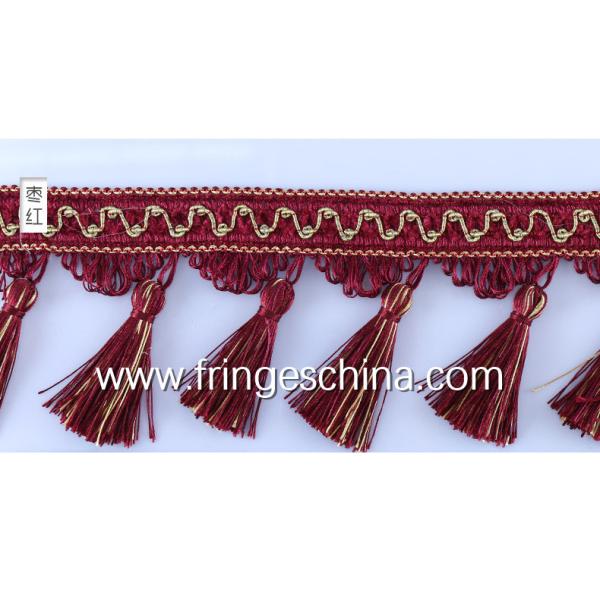 Handmade fashionable chain beads lace tassels fringes for curtain/sofa/pillow decoration
