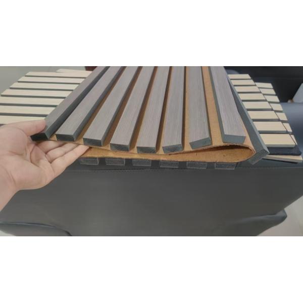 11mm / 13mm Flexible Curved Wood Slat Acoustic Panels For Restaurant Hall Wall