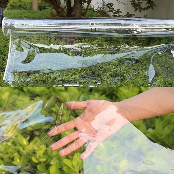 High Transparent PVC Vinyl Tarpaulin Clear Outdoor Wedding Awning Cloth