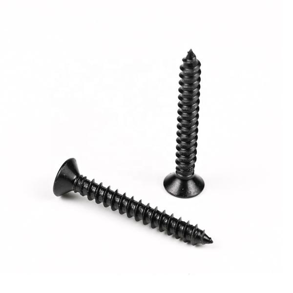 Metric Wooden Construction 410 Stainless Steel Flat Head Black Wood Screws for Wood Ceiling Partition