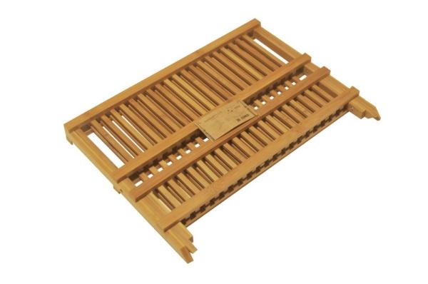 Hot sale new two tier 20 slots bamboo dish drying rack dish rack with utensils holder
