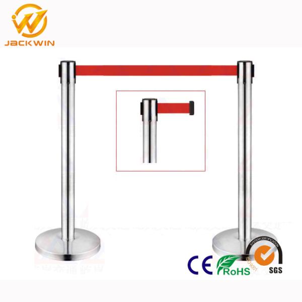 Airport/Bank/Events Crowd Control Stainless Steel Retractable Belt Queue Barrier